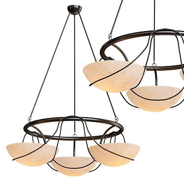  Sleek Selene 3 Pendant Light 3D model image 1 