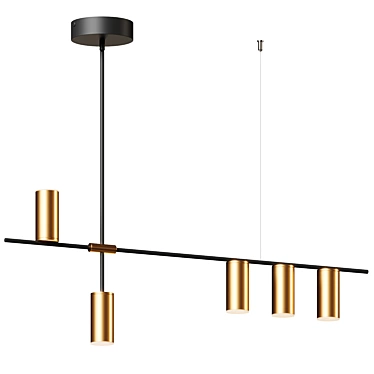 Modern LED Pendant Light Fixture 3D model image 1 