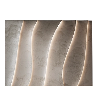 Abstract Relief Wall Panel 3600mm 3D model image 1 