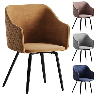 Niko Velvet Terra Chair 3D model image 1 