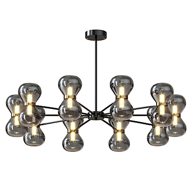 Elegant Prosper Chandelier Light 3D model image 1 