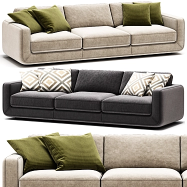 Elegant SOSPIRO Sofa Riva 1920 3D model image 1 