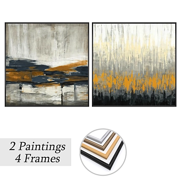 Art Set with Multiple Frames 3D model image 1 