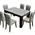 Classic Style Dining Set for 6 3D model small image 1