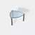 Modern Glass-Top Aluminum Table 3D model small image 1