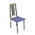 Metal Nickel Chair: Sleek and Sturdy 3D model small image 1