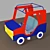 KSIL Kids' Rocking Chair: Fun on Wheels! 3D model small image 1