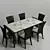 Elegant Dining Table Set 3D model small image 1