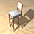 Modern Bar Stool with Backrest 3D model small image 1