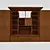 Modern Cherry Wardrobe 3D model small image 1