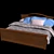 Elegant Miass Furniture Bed 3D model small image 1
