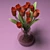 Glass Vase Tulips 3D model small image 1