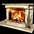 Elegant Textured Fireplace 3D model small image 1