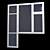 Modern 3D Balkonnoe Window 3D model small image 1