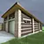 Country House Garage with Stone Fence - Textured 3D model small image 1