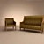 Elegant Sofa and Armchair Set 3D model small image 1