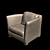 Luxury Leather Armchair: Moscow Factory "Luali 3D model small image 1