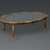 Sleek Oval Glass Coffee Table 3D model small image 1