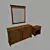 Elegant Lane Mirror Dresser 3D model small image 1