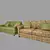 Lane 2+3 Sofa Set: Elegant & Textured 3D model small image 1