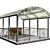 Metal Gazebo with Spherical Roof & Wrought Iron Fencing 3D model small image 1