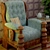 Country-style Armchair 3D model small image 1