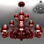 Breathtaking Bissa Boba Chandelier 3D model small image 1