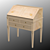 Vintage Textured Secretary Desk 3D model small image 1