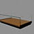 Elegant Leather and Glass Coffee Table 3D model small image 1