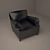 Stylish Lounge Chair 3D model small image 1