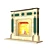 Classic Marble Fireplace 3D model small image 1