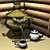 Elegant Tea Samovar Set 3D model small image 1