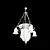 Elegant Chandelier: Possoni 1974 3D model small image 1