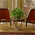 Stylish Seating Set with Table 3D model small image 1