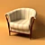 Russian-inspired Armchair: Uniquely Crafted Comfort 3D model small image 1