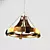 Rustic Wooden Chandelier 3D model small image 1