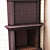 Sleek Tiled Fireplace 3D model small image 1