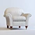 Elegant Laura Ashley Armchair 3D model small image 1