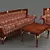 Vintage Classic Sofa Set 3D model small image 1