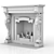 Sleek Modern Fireplace 3D model small image 1