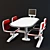 Bowling Table - Stylish Interior Piece 3D model small image 1