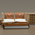 Exhibition Chinese Furniture: Authentic Eco-Styled Bedroom Set 3D model small image 1