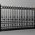 Sleek Steel Fence Panels 3D model small image 1