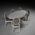 Modern Table & Chairs Set 3D model small image 1