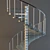 Elegant Glass Spiral Staircase 3D model small image 1