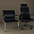 Executive Leather Office Chairs by Vigano 3D model small image 1