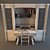 Versatile Wardrobe with Desk 3D model small image 1