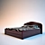 Title: Classic Mahogany Bed 3D model small image 1