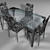 Modern Dining Set: Table and Chairs 3D model small image 1