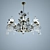 Floral Blossom Chandelier 3D model small image 1